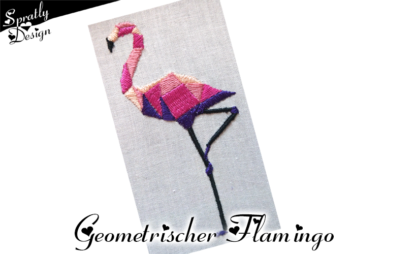 Geometrischer Flamingo