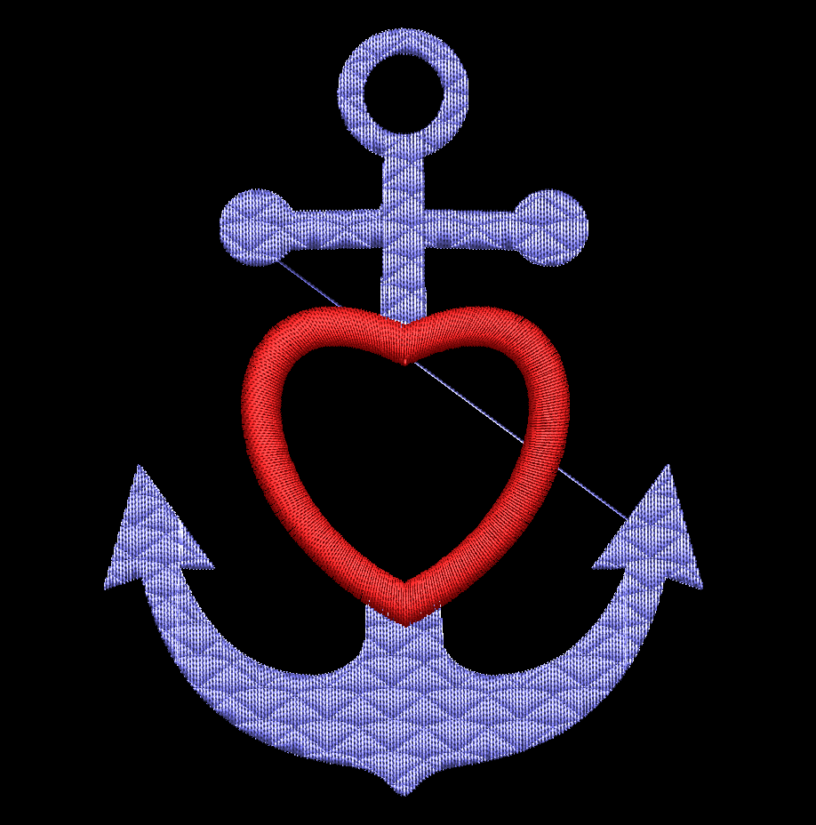 Anker mit Herz Stickdatei Spratly Design Inh. Mark Sprotte