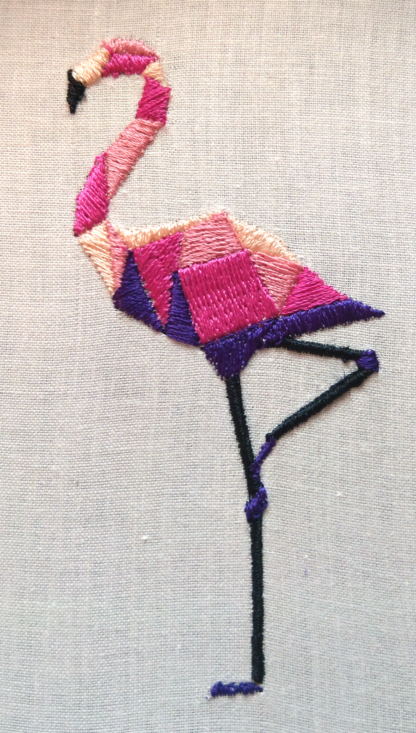 Geometrischer Flamingo – Bild 2