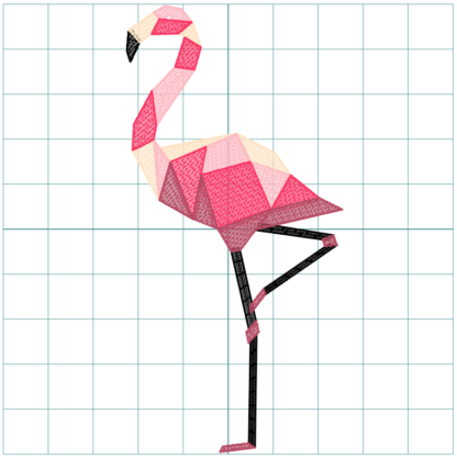 Geometrischer Flamingo – Bild 3