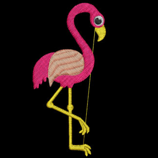 Flamingo stilisiert - Stickdatei